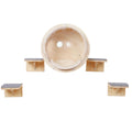 Wall-Mounted Clear Capsule Cat Bed with Wood Steps and Shelves, XL