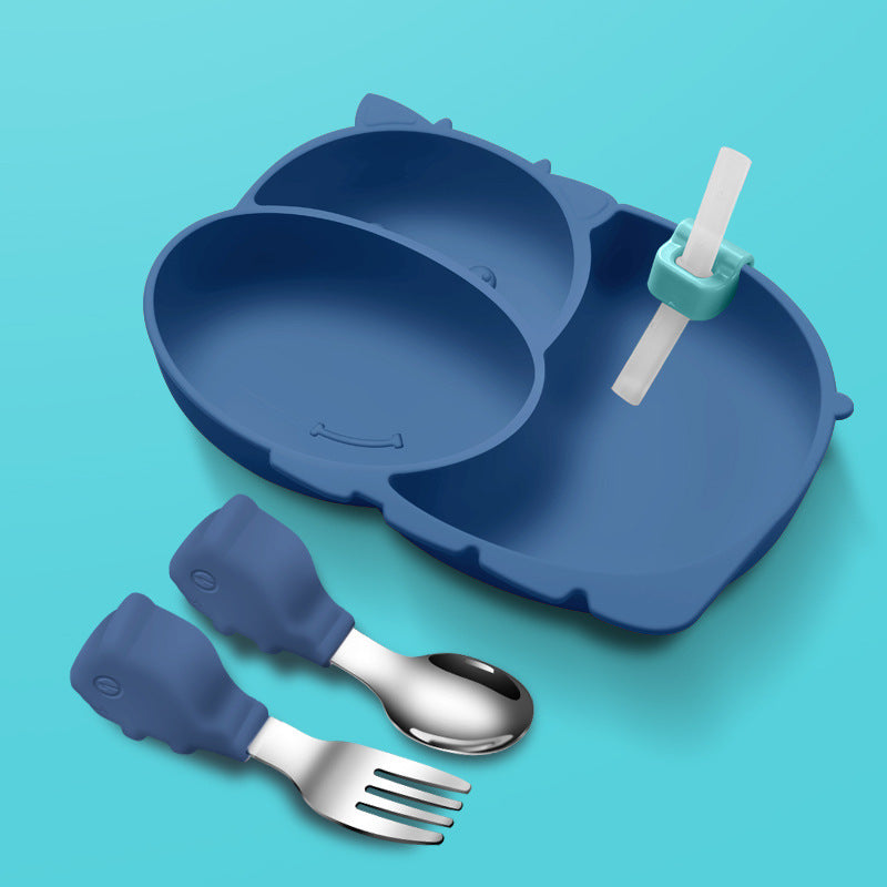 Divided Silicone Suction Plate for Baby Mealtimes, Multiple Options