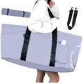 Yoga Mat Bag with Shoe and Wet Compartments, Crossbody Strap, Gray