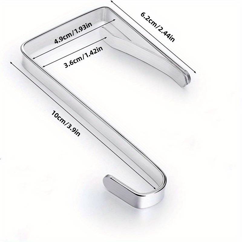 Over-the-Door Stainless Steel Hooks for Towels and Coats, 8-Pack