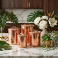 Copper-Plated Stainless Steel Canister Set, 1 to 4 qt, Set of 4