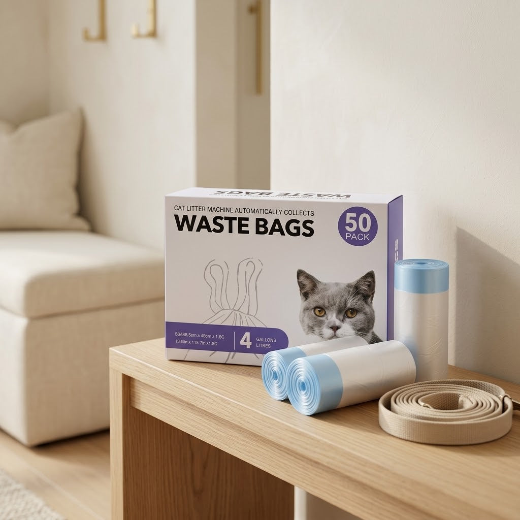 XL Drawstring Liners for Self-Cleaning Litter Boxes, 50 Pack