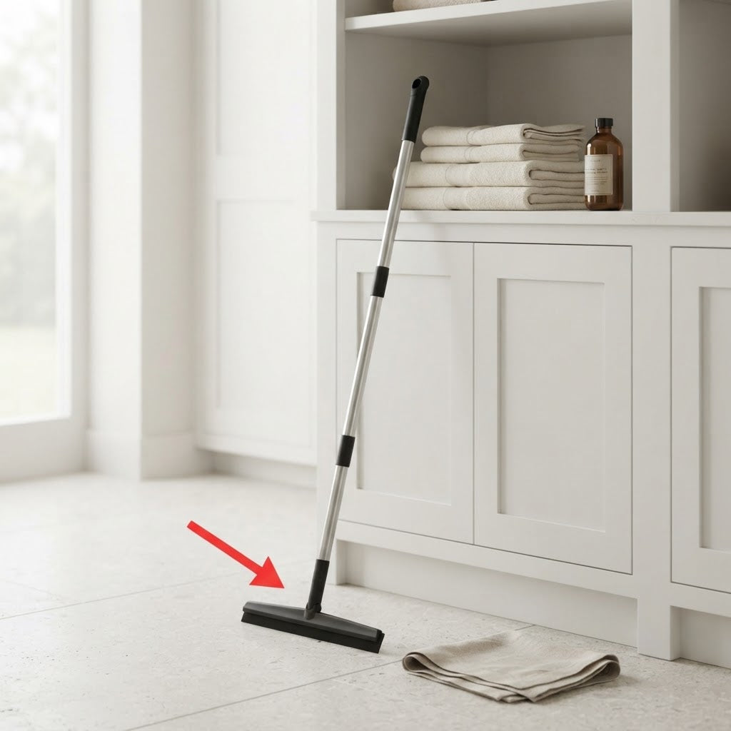 Long-Handle Silicone Pet Hair Broom with Rinse-Clean Bristles