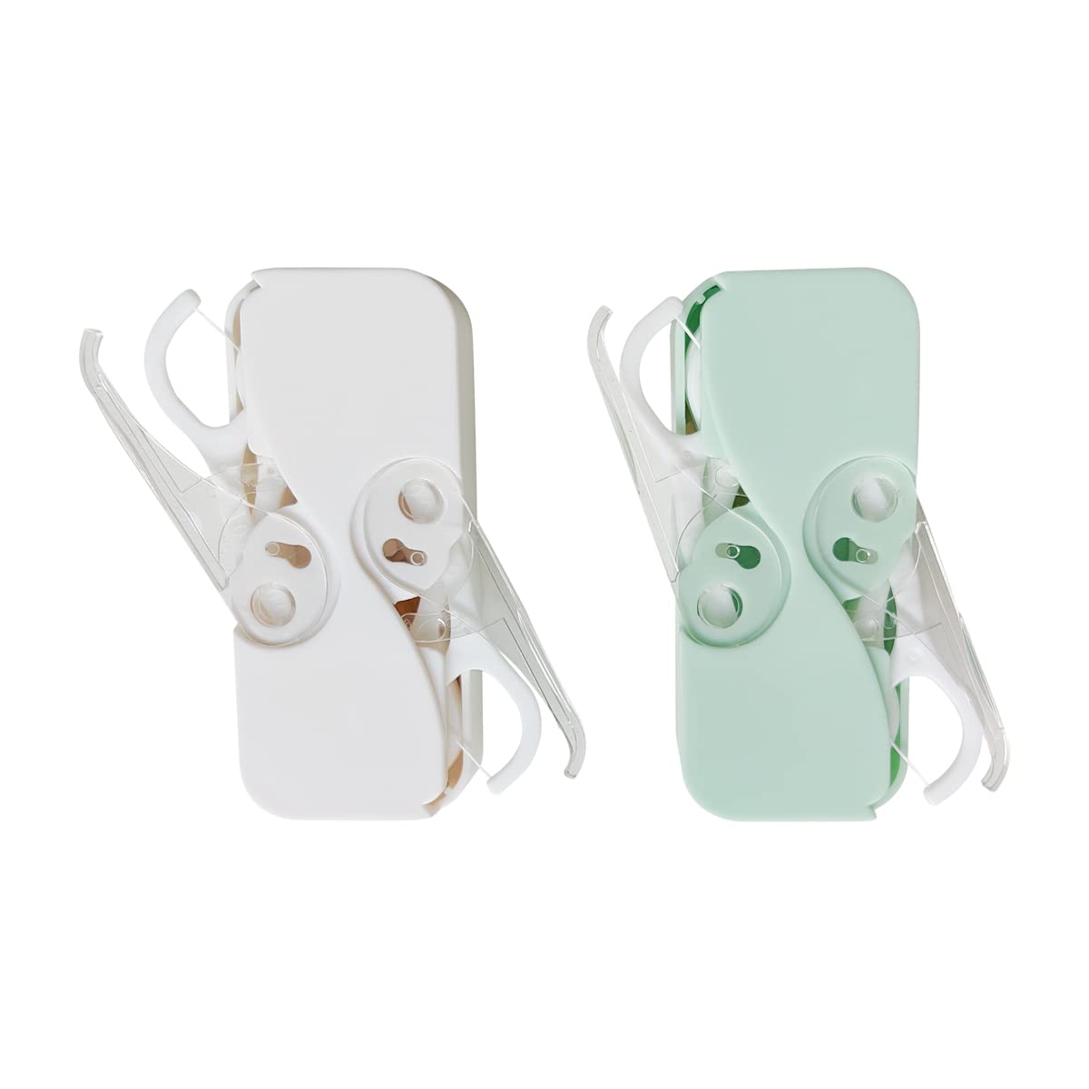 Portable Floss Pick Dispenser with 24 Picks, 2 Pack