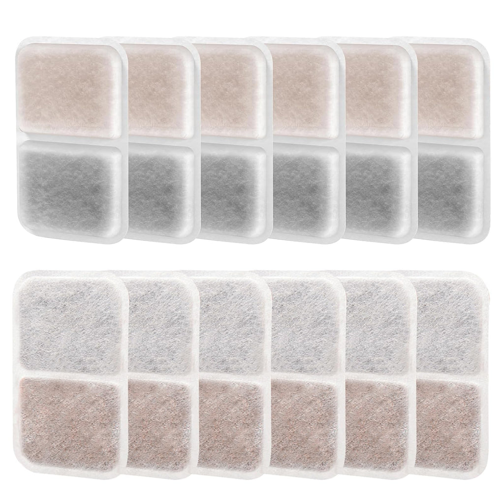 Dual-Action Replacement Filters for Self-Cleaning Litter Boxes, 12 Pack