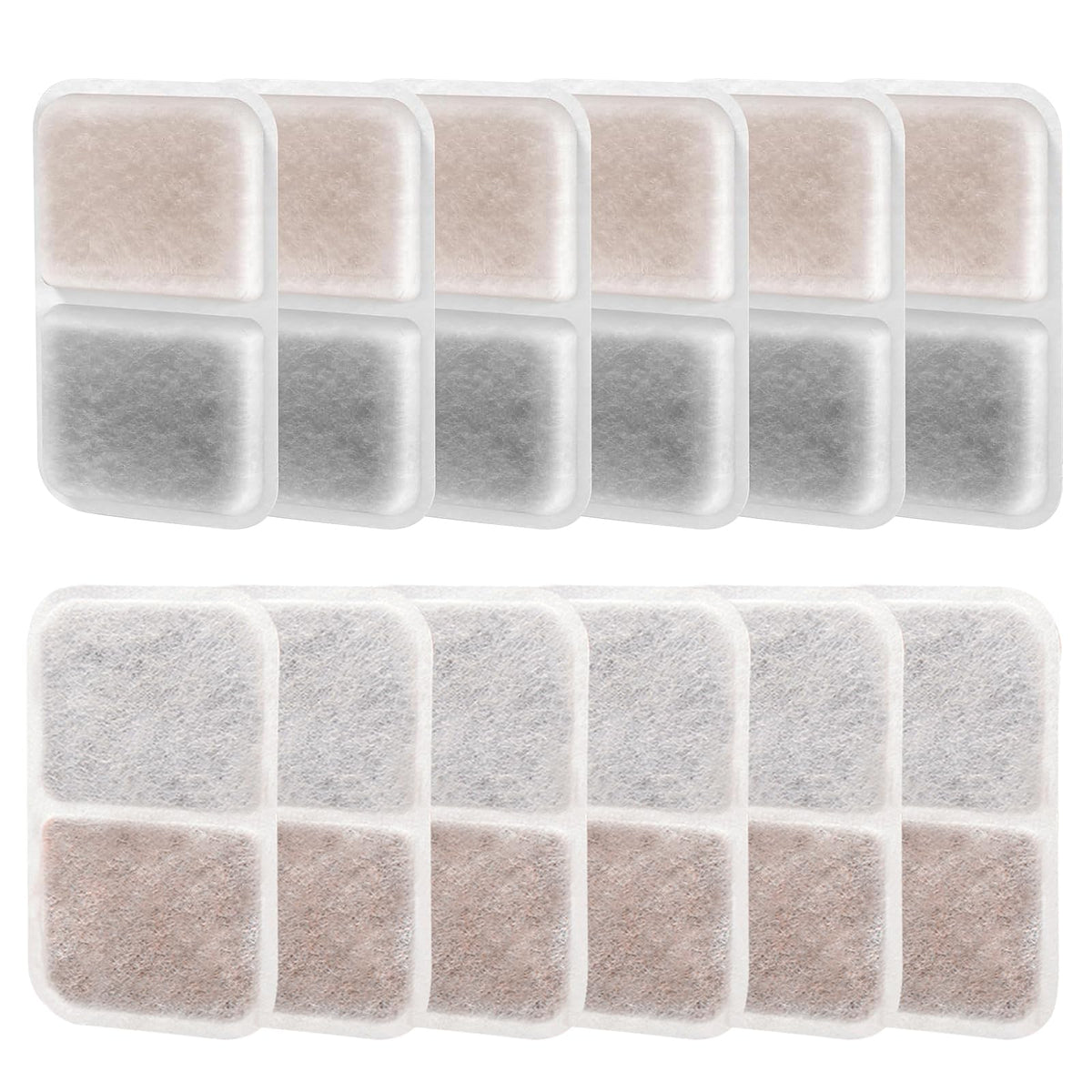 Dual-Action Replacement Filters for Self-Cleaning Litter Boxes, 12 Pack