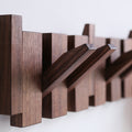 Piano Key Wood Wall Coat Rack with 4 to 12 Hooks