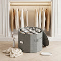 Cylindrical Corner Shoe Organizer, 12 Compartments, Gray