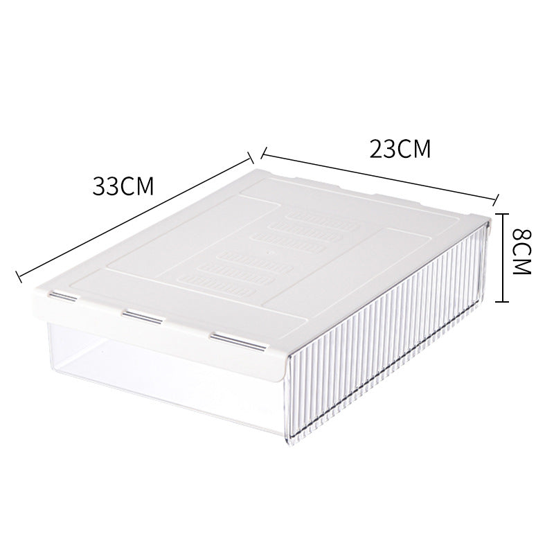 Under-Desk Hidden Drawer Organizer, Clear or Black, 3 Sizes