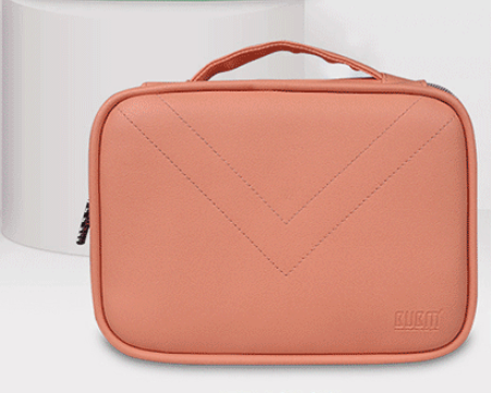 Faux Leather Cable Organizer Bag for Travel, 3 Sizes