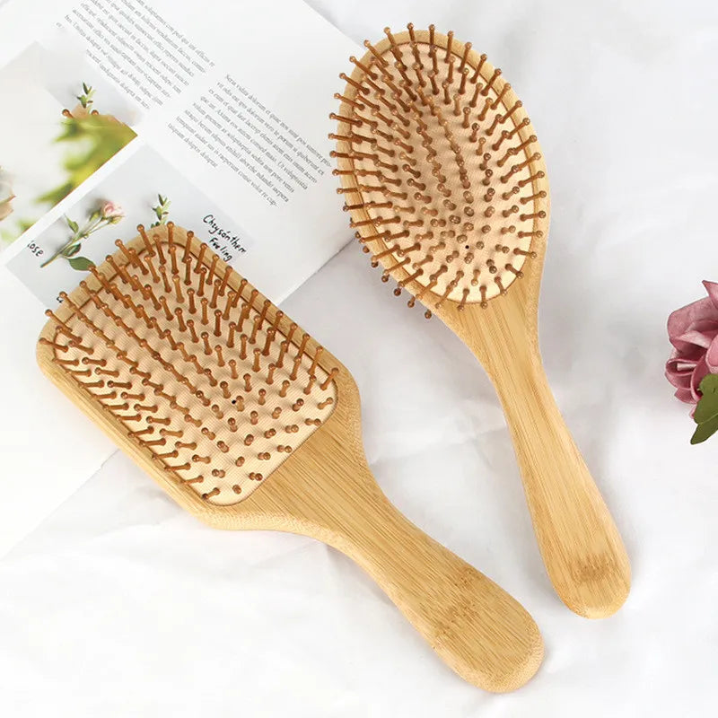 Wooden Air Cushion Hair Brush, Round or Square