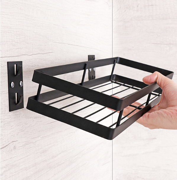 Wall-Mounted Carbon Steel Spice Rack Shelf, 30 to 50 cm