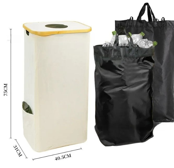 Foldable Storage Basket, 15 x 12 x 10 in, Black or Beige