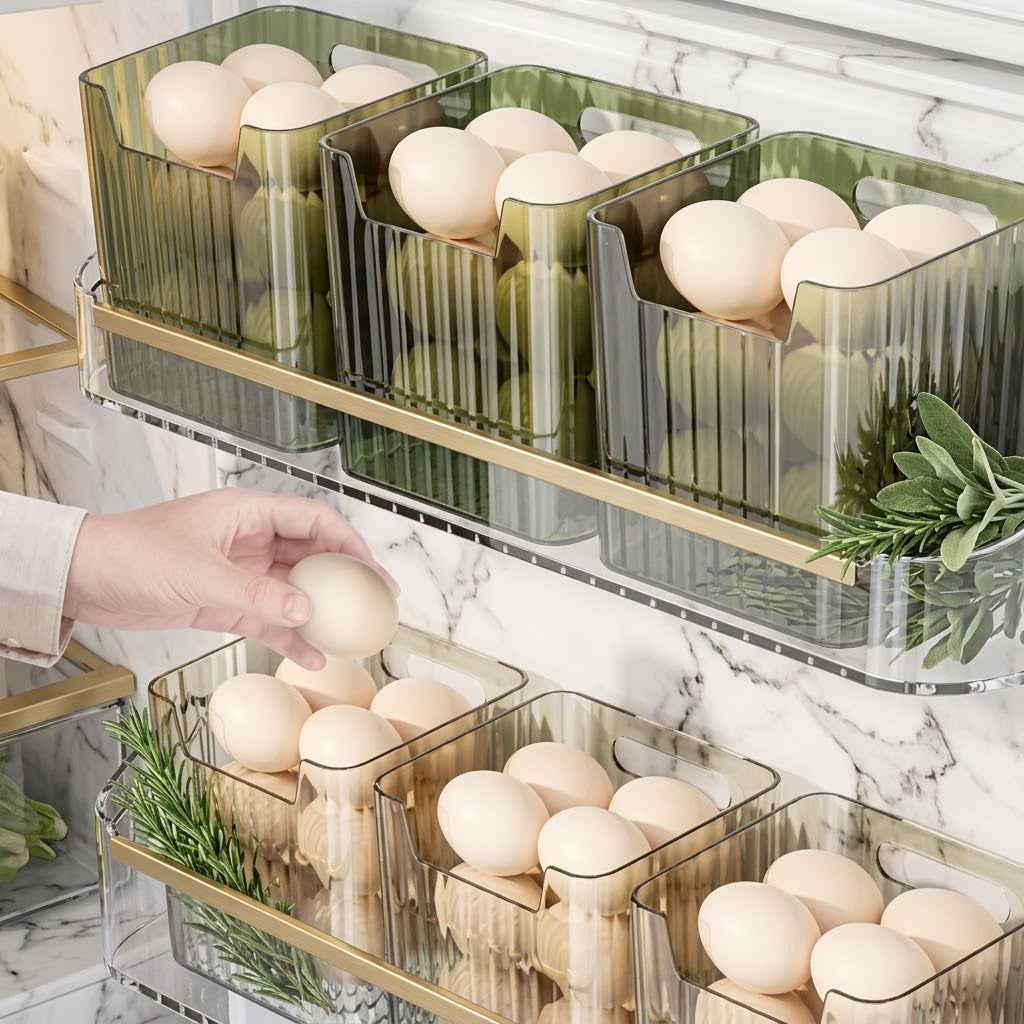 Clear PET Fridge Door Hanging Storage Box