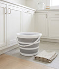 Round Collapsible Bucket with Handle, Folds to 2 in, 10 L (2.6 gal)