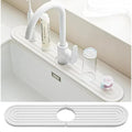 Diatomite Faucet Mat, 23.6 x 3.9 in, White