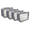 Small Ripstop Nylon Packing Cubes with Mesh Tops, 4 Pack, Grey
