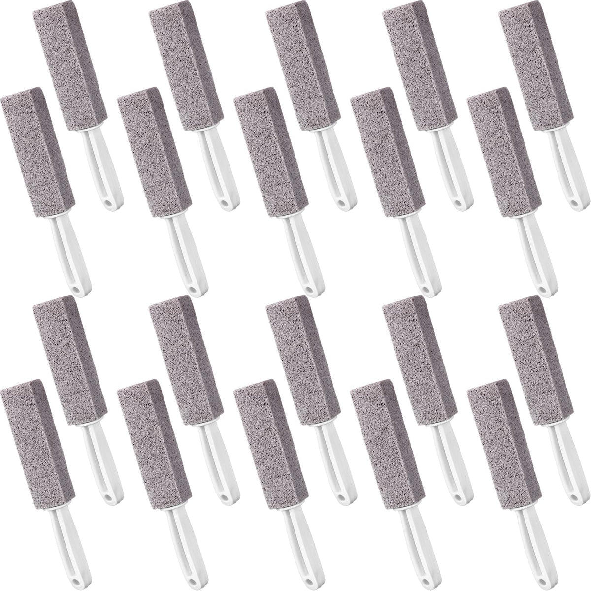 Pumice Toilet Bowl Cleaning Stones with Long Handles, Set of 20