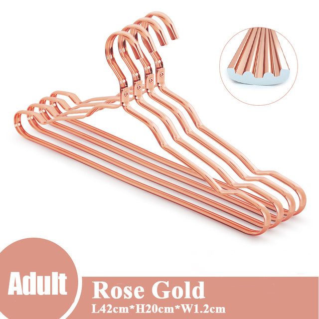 Non-Slip Aluminum Clothes Hangers, 5 or 10 Pack