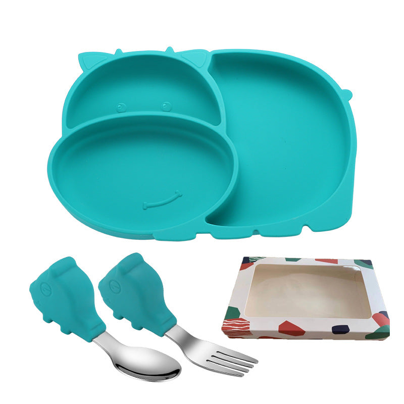 Divided Silicone Suction Plate for Baby Mealtimes, Multiple Options