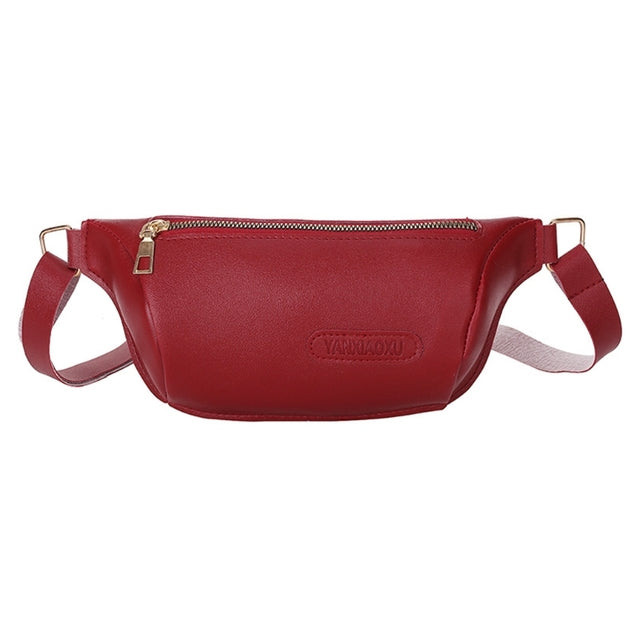 PU Leather Fanny Pack and Chest Bag for Women
