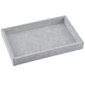 Stackable Velvet Jewelry Tray, 23 x 14.5 cm, Grey