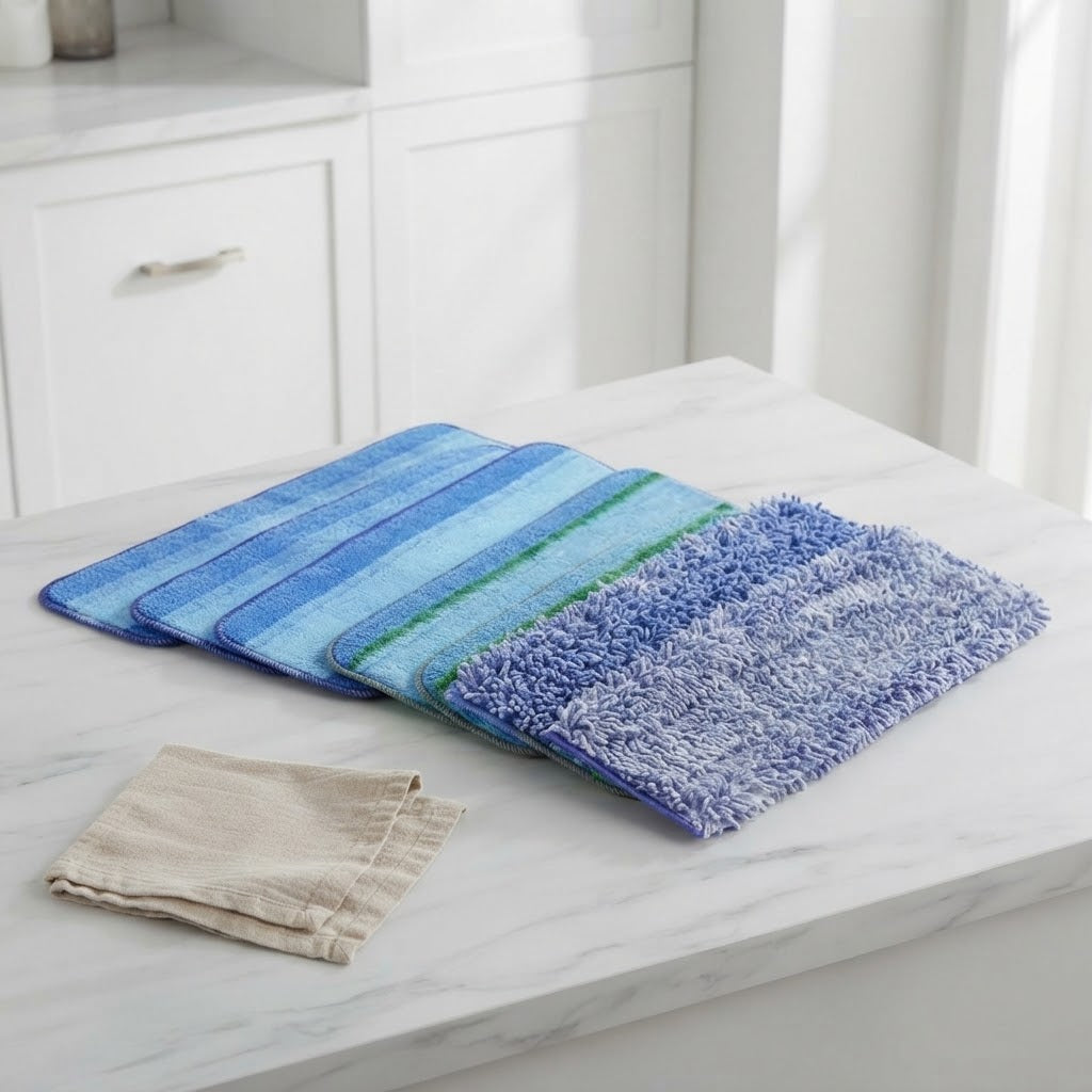 Reusable Spray Mop Pad Set with Deep-Clean and Dusting Pads, 8 Pieces