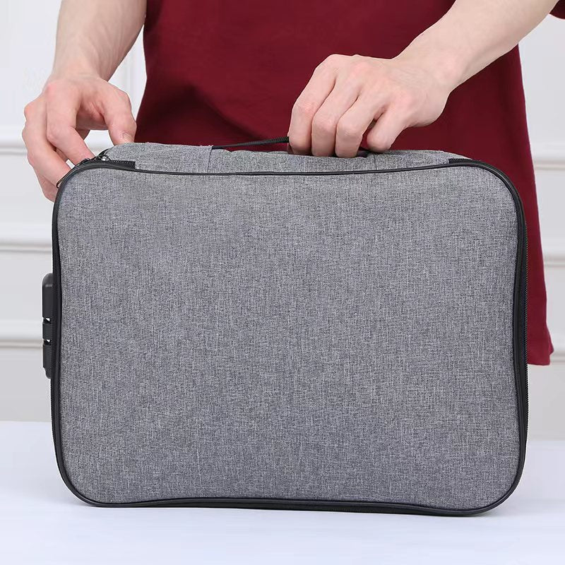 Oxford Document Organizer Bag with Combination Lock