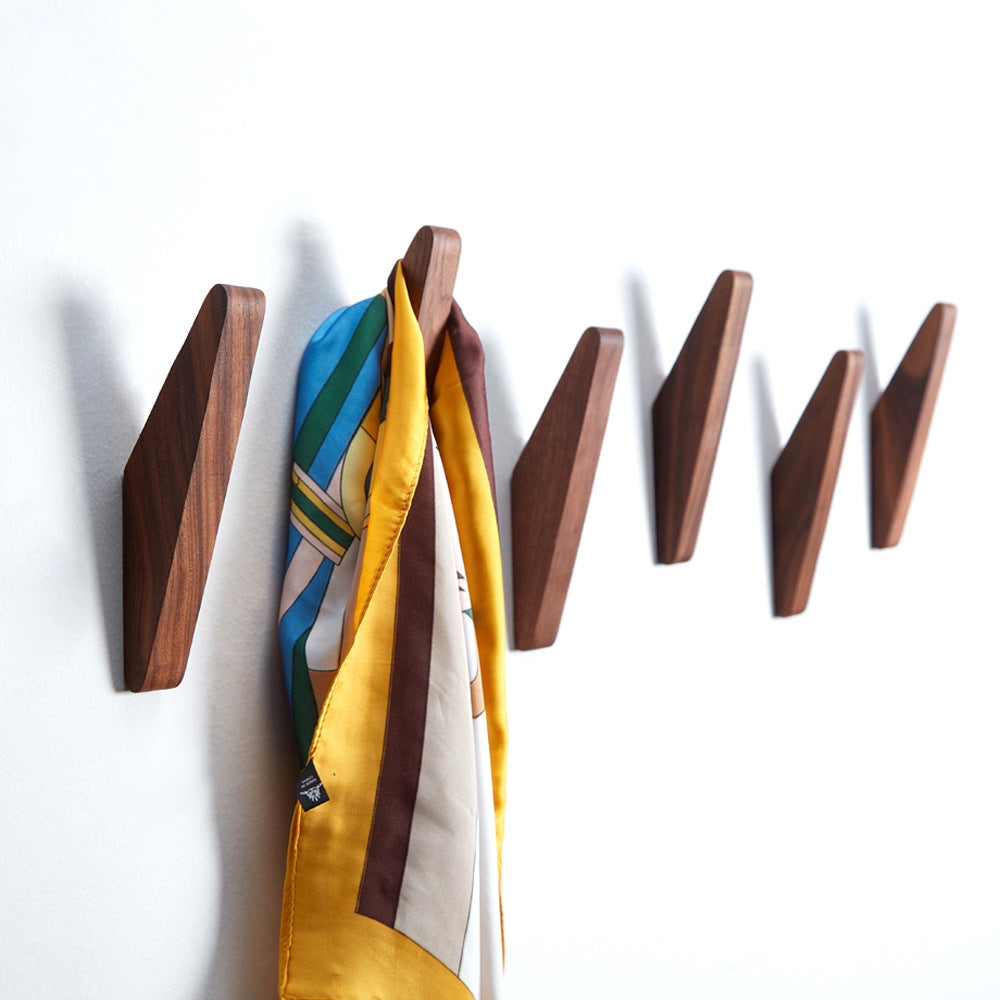 Solid Oak Wall Hook in Minimalist Japanese Style