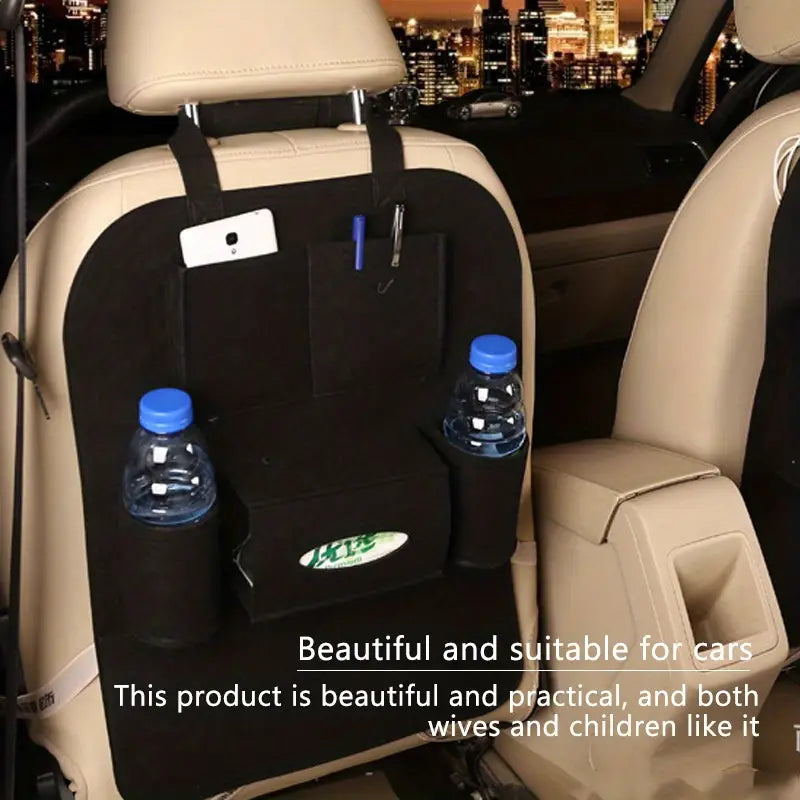 Lightweight Felt Rear Seat Car Organizer, Gray or Black