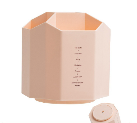 Rotating Desktop Pen Holder, 3, 5 or 9 Grids, PP Plastic
