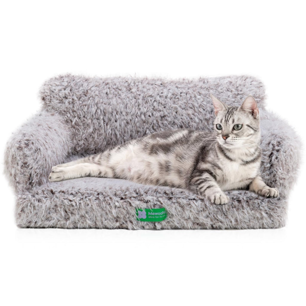 Pet Sofa Bed with Egg Crate Foam and Washable Cover, Medium, Brown