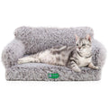 Pet Sofa Bed with Egg Crate Foam and Washable Cover, Medium, Brown