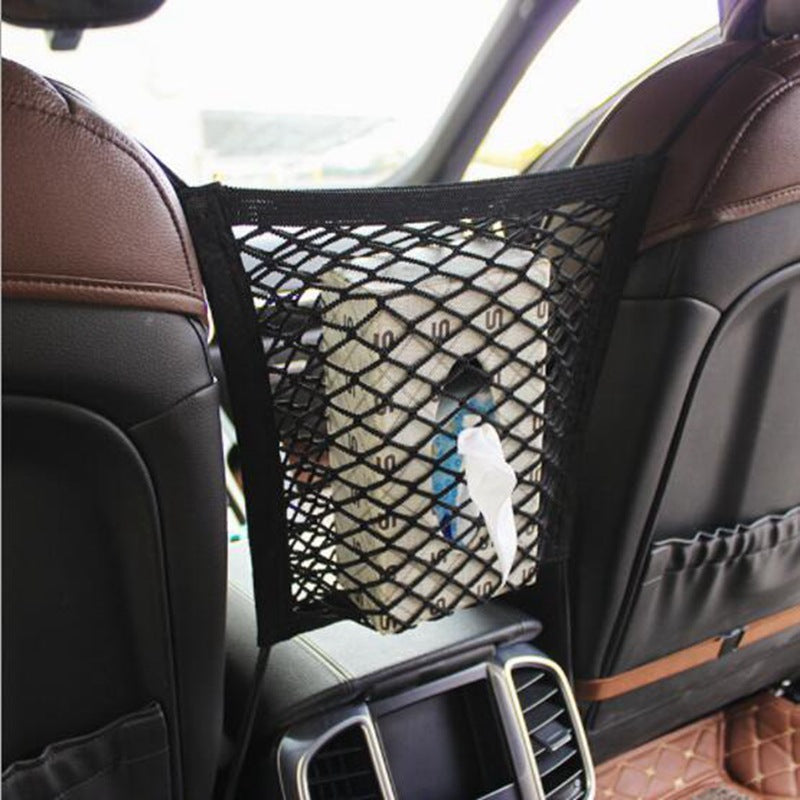 Double-Layer Car Seat Storage Mesh Pocket
