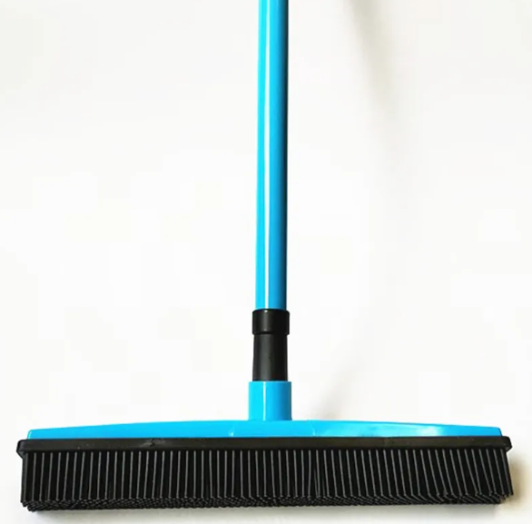 Pet Hair Removal Broom with Rubber Bristles
