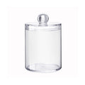 Round Clear Acrylic Cotton Swab Holder, 7 x 11 cm