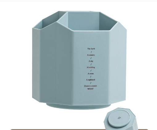 Rotating Desktop Pen Holder, 3, 5 or 9 Grids, PP Plastic