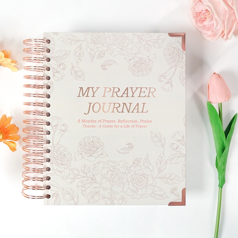 Prayer and Reflection Journal with Lined Pages, Floral Cover