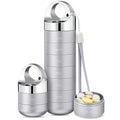 Metal 7-Day Pill Organizer with Waterproof Seals, Matte Gray
