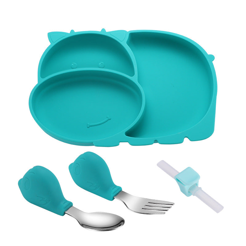 Divided Silicone Suction Plate for Baby Mealtimes, Multiple Options