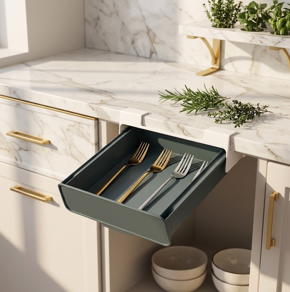 Hanging Cabinet Partition Storage Box, 22.5 x 23.5 cm