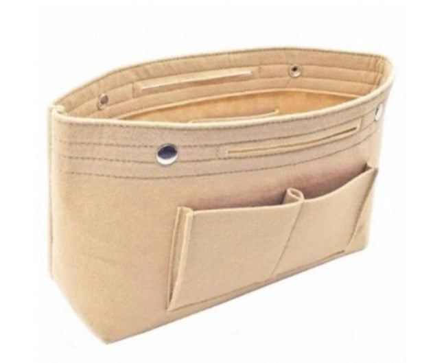 Felt Makeup Storage Organizer with Multiple Pockets, 25 x 16 x 10 cm