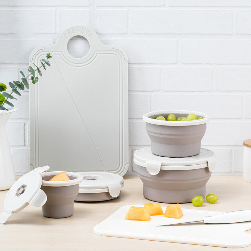 Space-Saving Silicone Food Container for Meal Prep, Collapsible