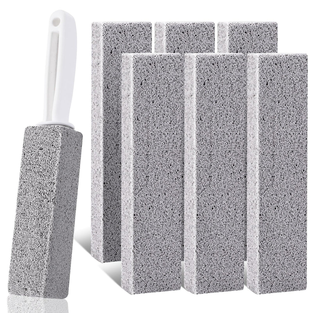 Pumice Toilet Cleaning Stones, 6 Stones Plus 1 with Handle