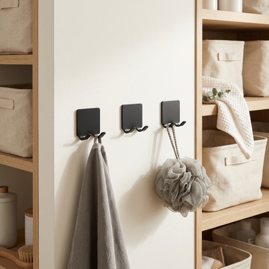 No-Drill Multifunctional Wall Hook for Bathroom and Bedroom