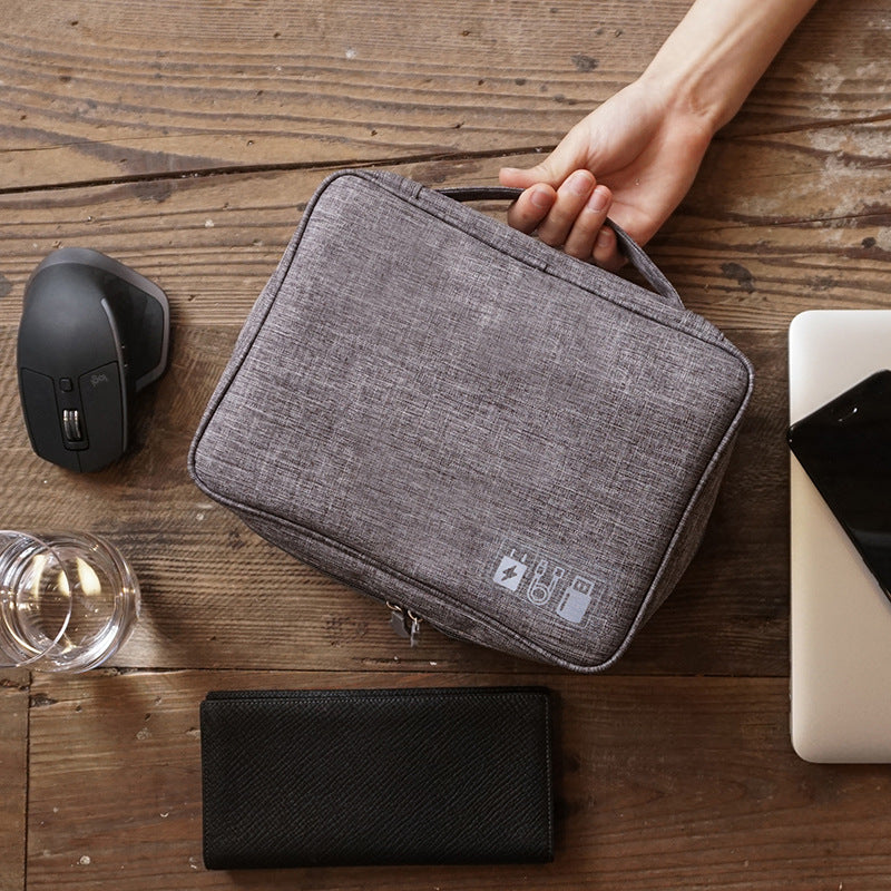 Waterproof Oxford Cable Organizer Bag, 24.5 x 18.5 cm