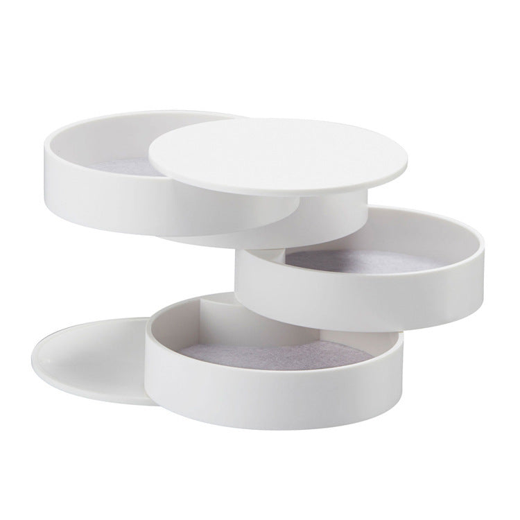 Rotating Jewelry Organizer with Velvet Cover, 10 cm