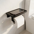 No-Drill Aluminum Towel and Toilet Paper Holder, Black or White