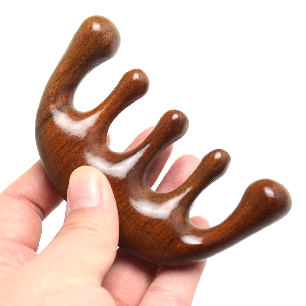 Wide Tooth Wooden Scalp Massage Comb with Sandalwood Scent