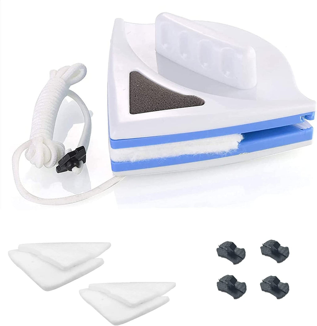Magnetic Double-Sided Window Glass Wiper, Blue